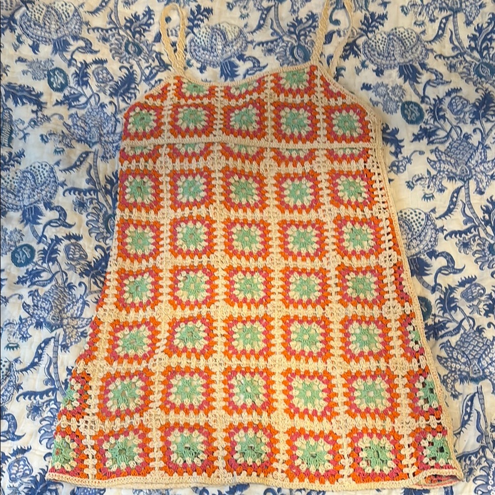 Zara Multicolor Crochet Dress